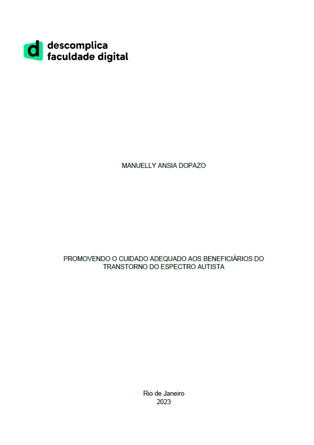 2024 | 2° - Promovendo o Cuidado Adequado aos Beneficiários do Transtorno do Espectro Autista 