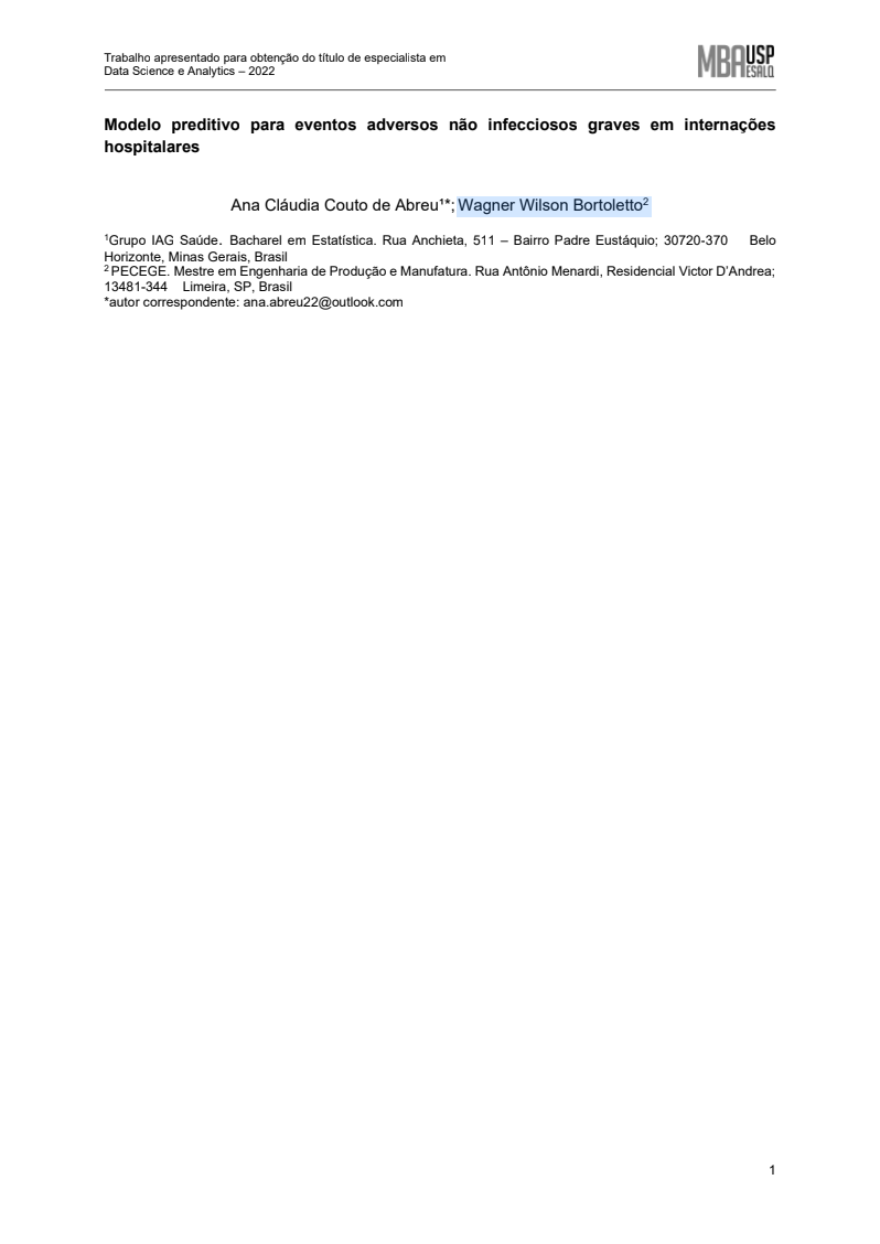2025 | 2° - Modelo preditivo para eventos adversos não infecciosos graves em internações hospitalares